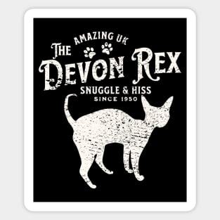 Devon Rex Cat Vintage Sticker